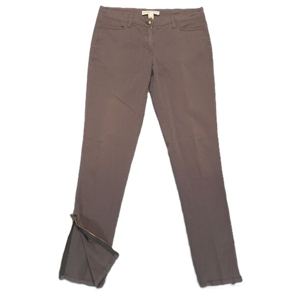 Michael Kors Pants - Michael Kors Womens 4 (30x30) Pants Ankle Zip Low Rise Brown Stretch Trousers